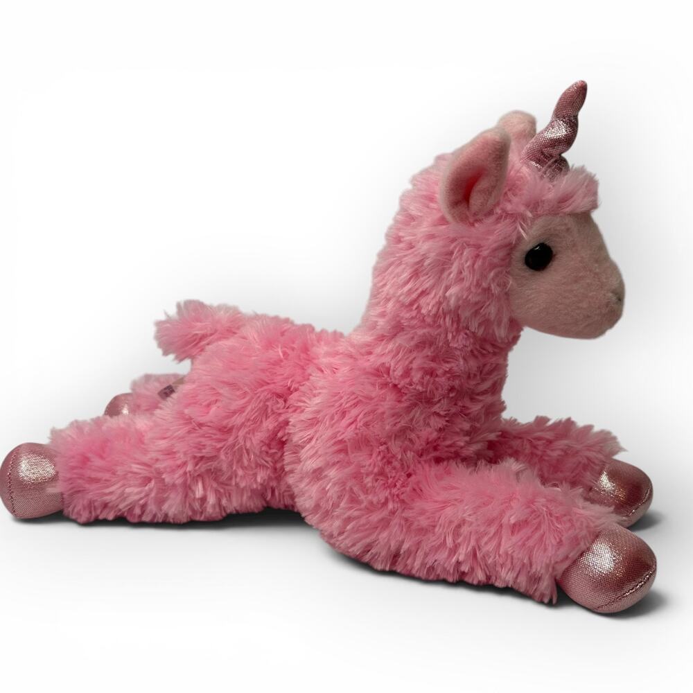 Aurora World Pink Llamacorn Unicorn Llama Plush Toy Sparkly Feet 12"